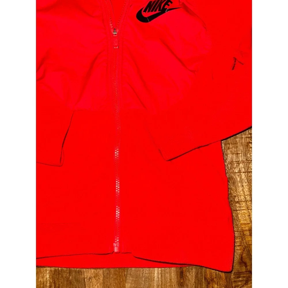 Nike Kids Red Fleece Full Zip Hoodie Jacket AA0064-696 Size Small S